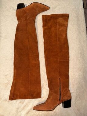 River Island Tall Slouch Suede Over the Knee Boots - 10 us / 41 Eu